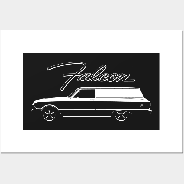 White 60-63 Falcon Panel Delivery Wall Art by BriteDesign